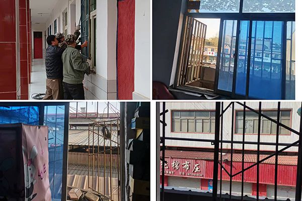 J9九游三门峡灵宝市：多部门联合开展人员密集场所门窗设置影响逃生和灭火救援的障碍物拆除行动(图2)