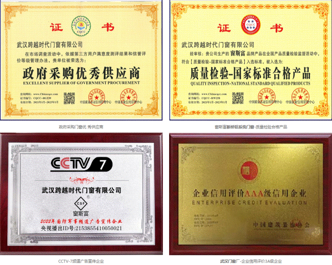 j9九游窗斯富门窗：荣誉见证实力谱写未来华章(图4)